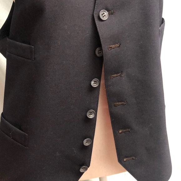 DB black 6 button vest w/satin back - Picture 2 of 4
